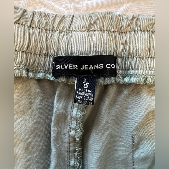 Green Paper Bag Waist Pants, size Large - Picture 4 of 5